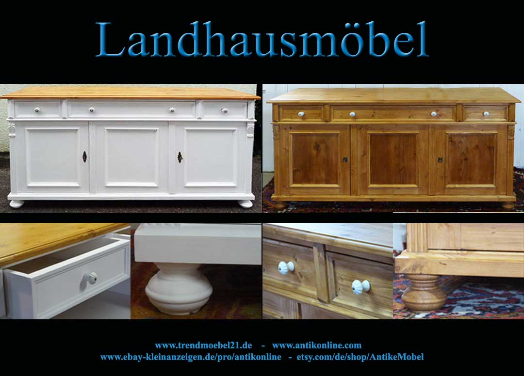 Anrichte im Landhaus, Vintage, shabby-chic Stil