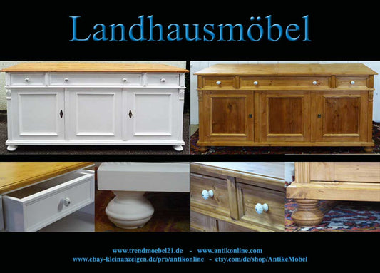 Anrichte im Landhaus, Vintage, shabby-chic Stil